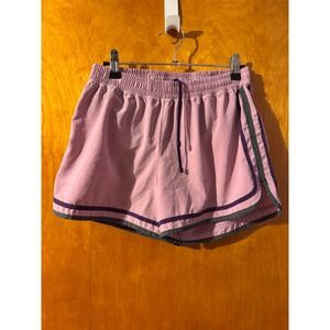 Champion Women's Running Shorts Lavender Purple Gray Trim Athletic Gym